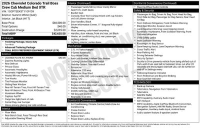 2026 Chevrolet Colorado Trail Boss