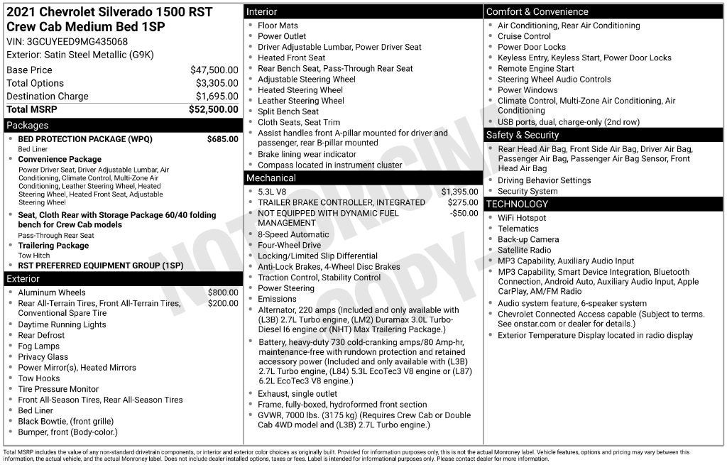 2021 Chevrolet Silverado 1500 RST