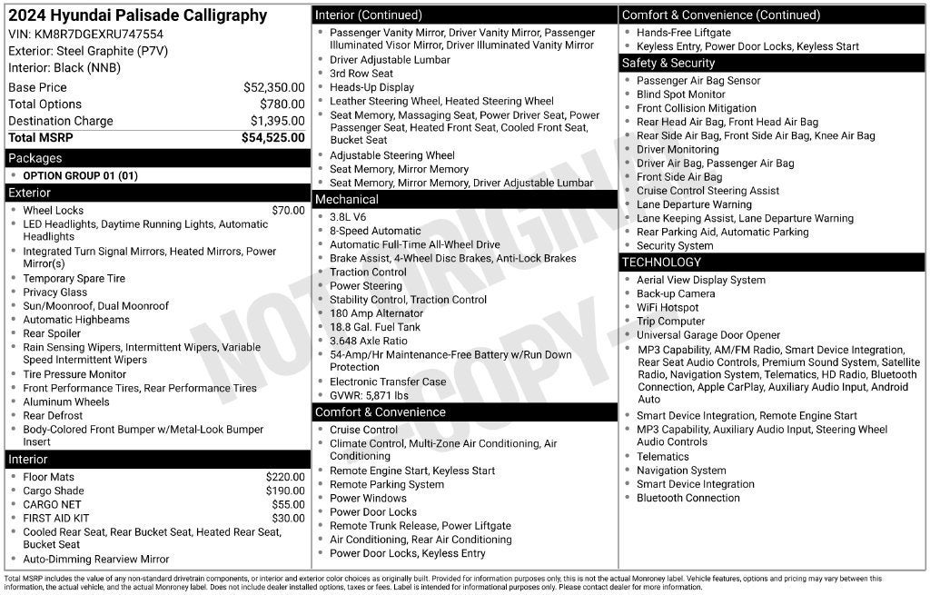 2024 Hyundai PALISADE Calligraphy