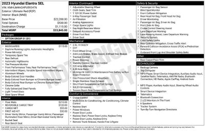 2023 Hyundai ELANTRA SEL
