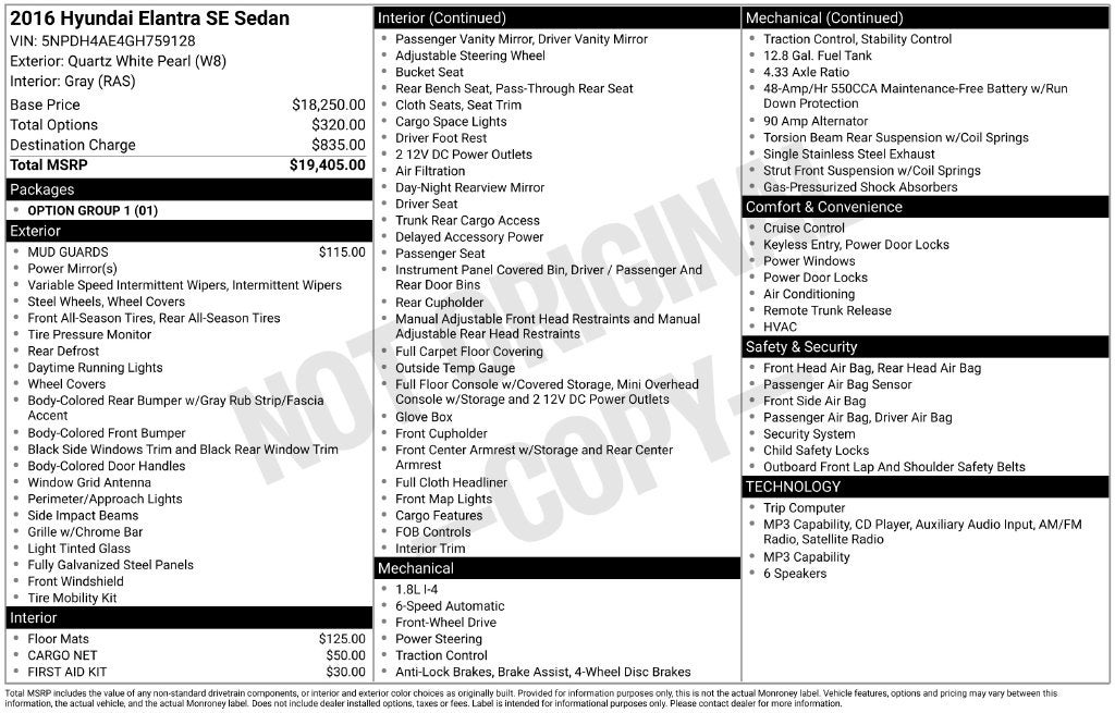 2016 Hyundai ELANTRA SE