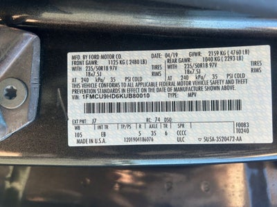 2019 Ford Escape SEL