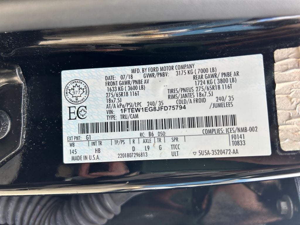 2018 Ford F-150 Lariat