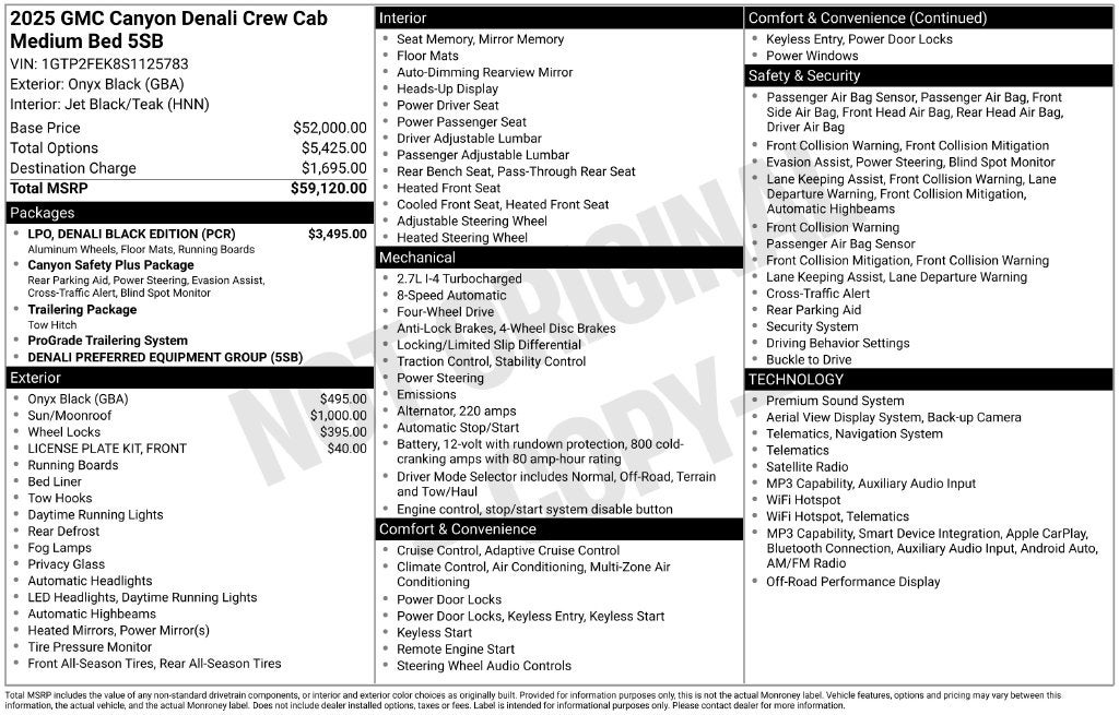 2025 GMC Canyon Denali