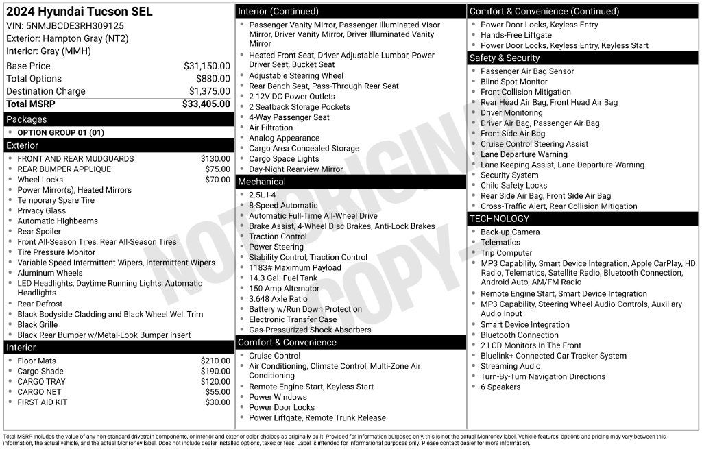 2024 Hyundai TUCSON SEL