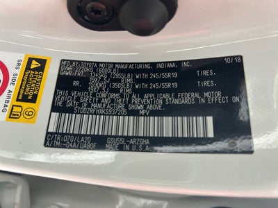 2019 Toyota Highlander Limited Platinum AWD