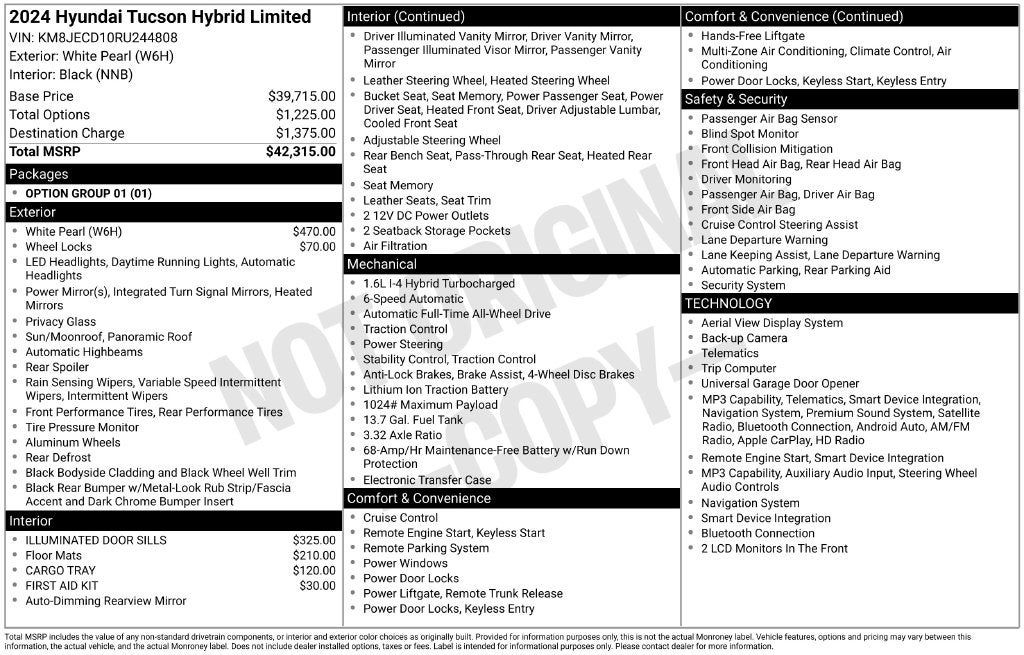 2024 Hyundai TUCSON HYBRID Limited