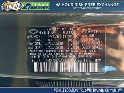 2026 Hyundai PALISADE HYBRID SEL Premium 8P