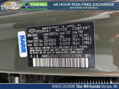2026 Hyundai PALISADE HYBRID SEL 8P