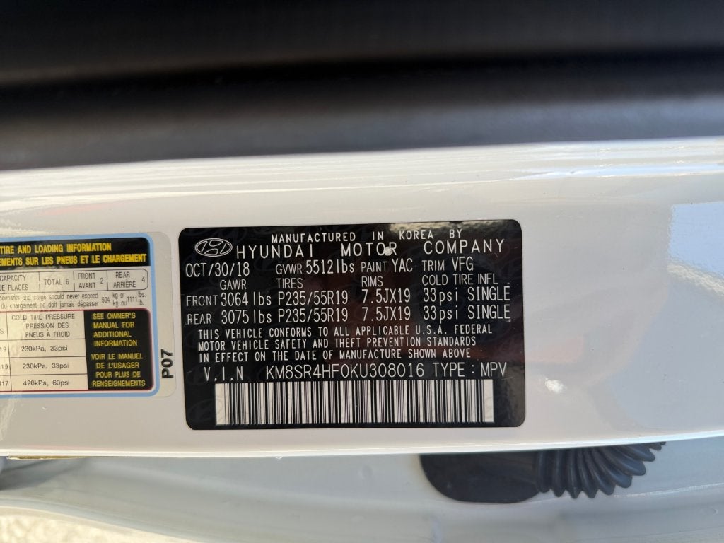 2019 Hyundai SANTA FE XL Limited