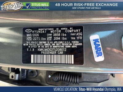 2026 Hyundai ELANTRA SEL Sport
