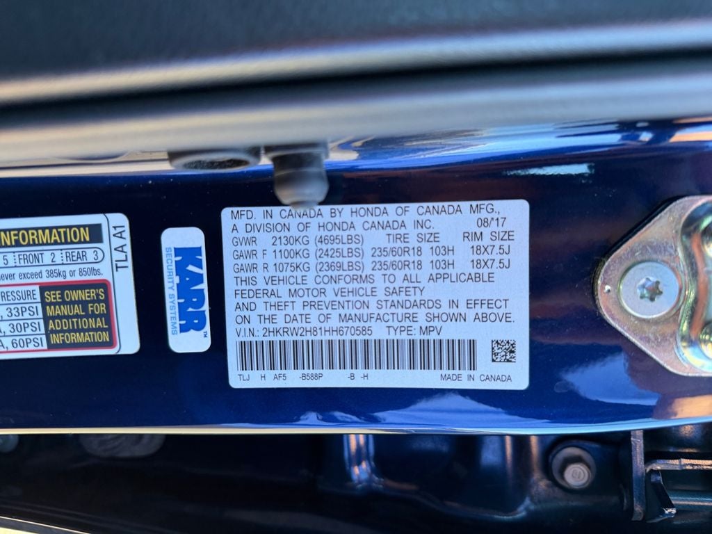 2017 Honda CR-V EX-L 1 OWNER