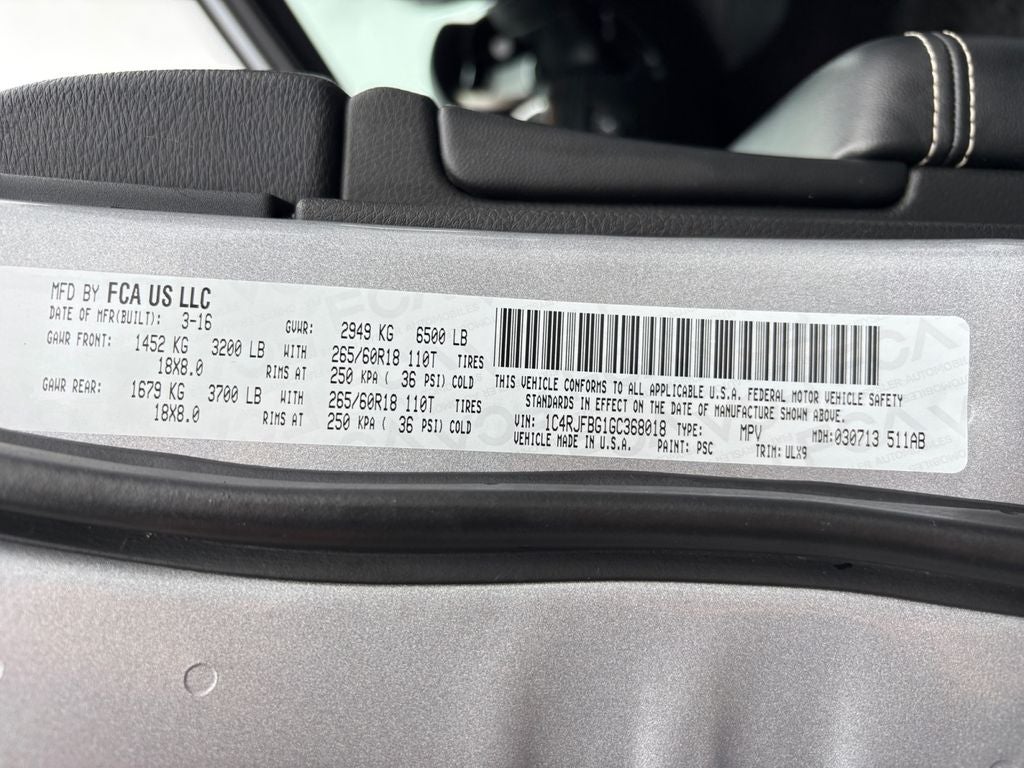 2016 Jeep Grand Cherokee Limited