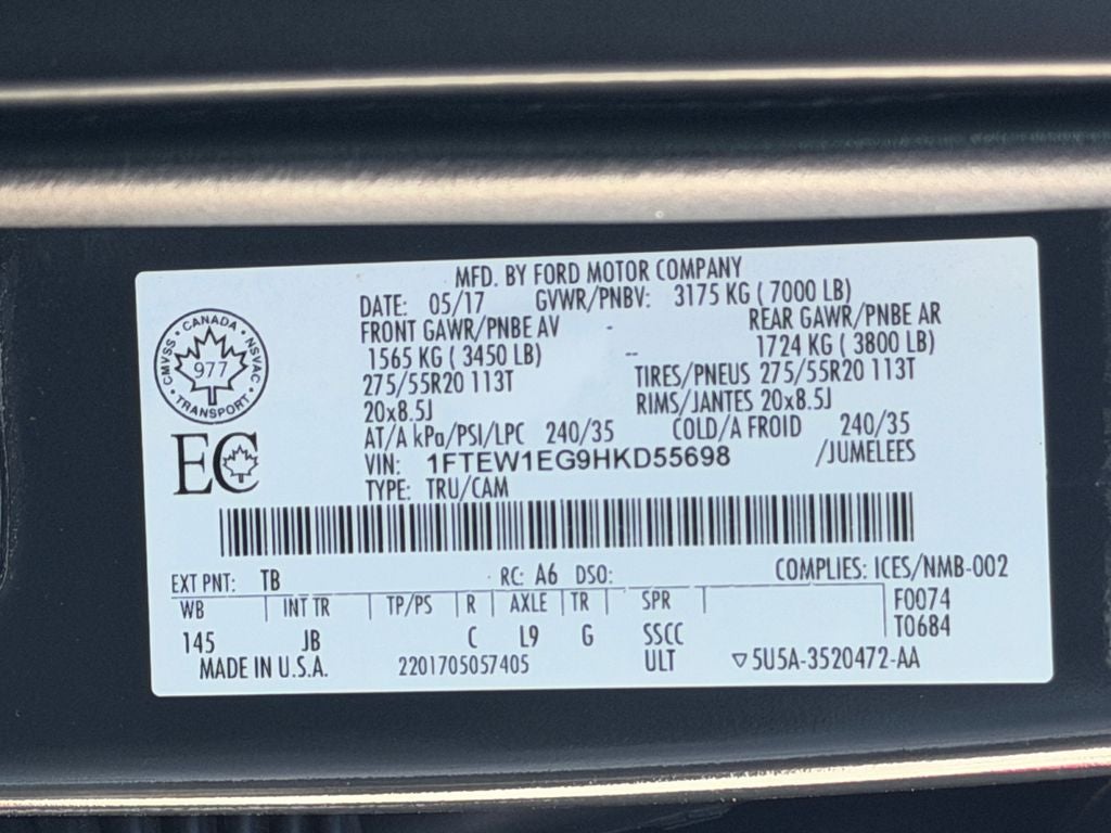 2017 Ford F-150 XLT