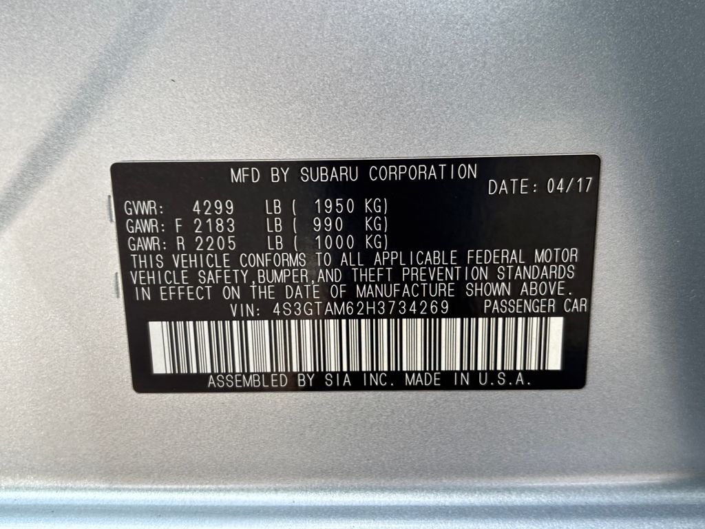 2017 Subaru Impreza 2.0i Sport