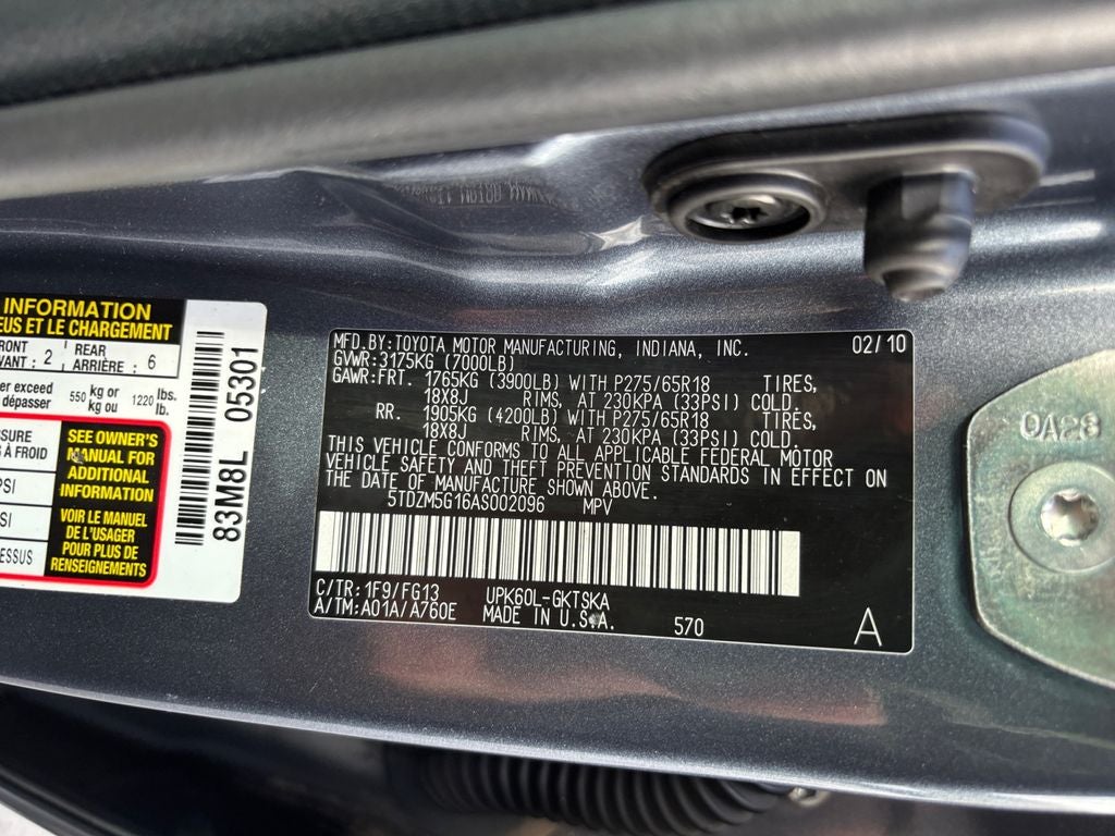 2010 Toyota Sequoia SR5 4.6L